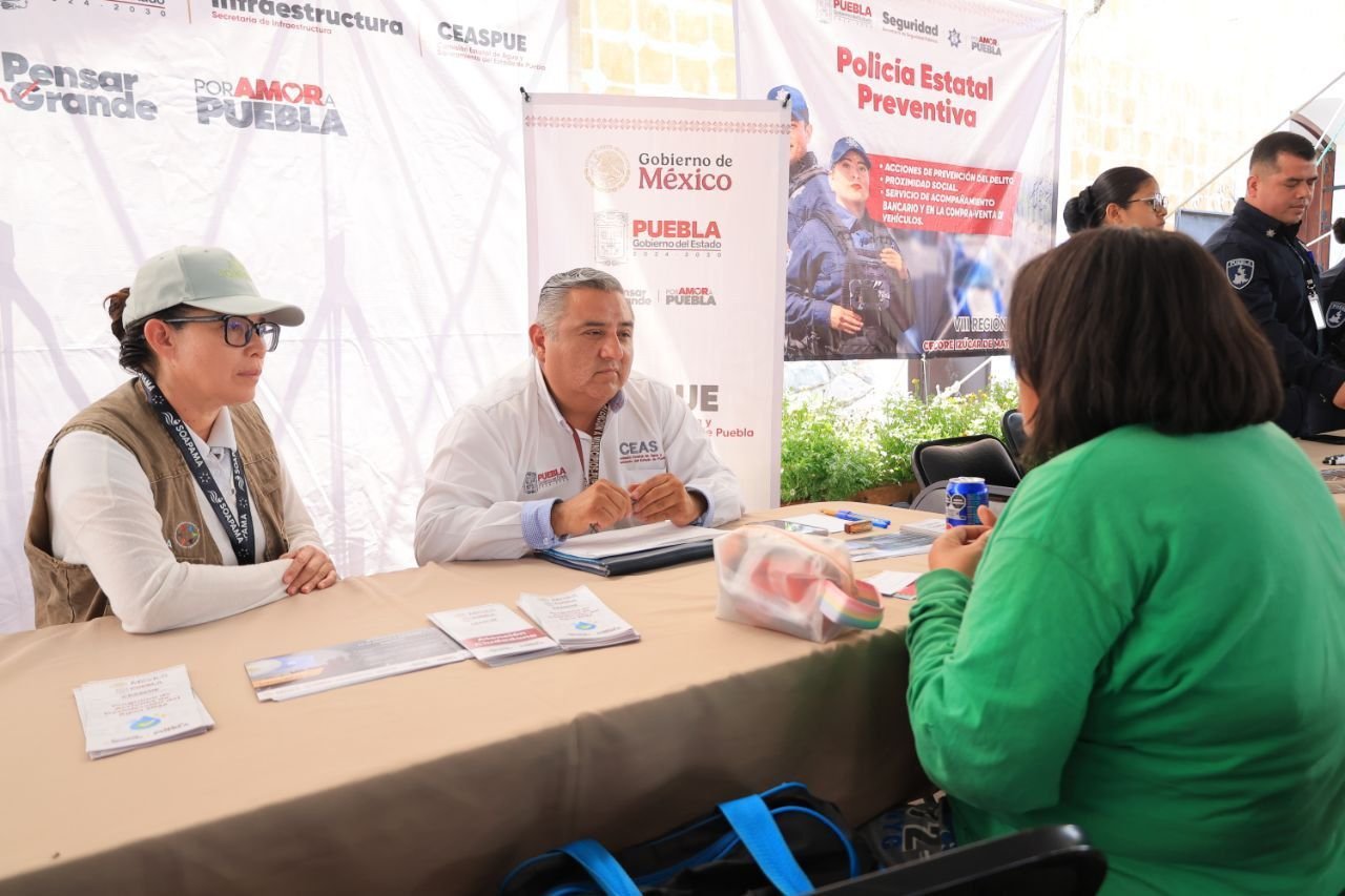 SSP y Ayuntamiento de Atlixco realizan jornada de atención ciudadana para prevenir delitos
