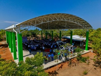 Gobernador Jara inaugura techado en Cecyteo 31 de Santa María Tonameca con inversión de 3.1 mdp