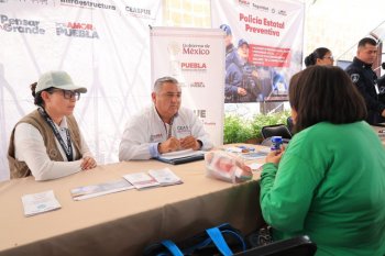SSP y Ayuntamiento de Atlixco realizan jornada de atención ciudadana para prevenir delitos