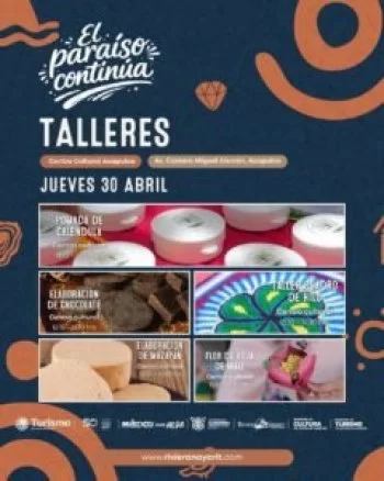 Talleres artesanales gratuitos de Nayarit en el Tianguis Turístico 50 de Acapulco