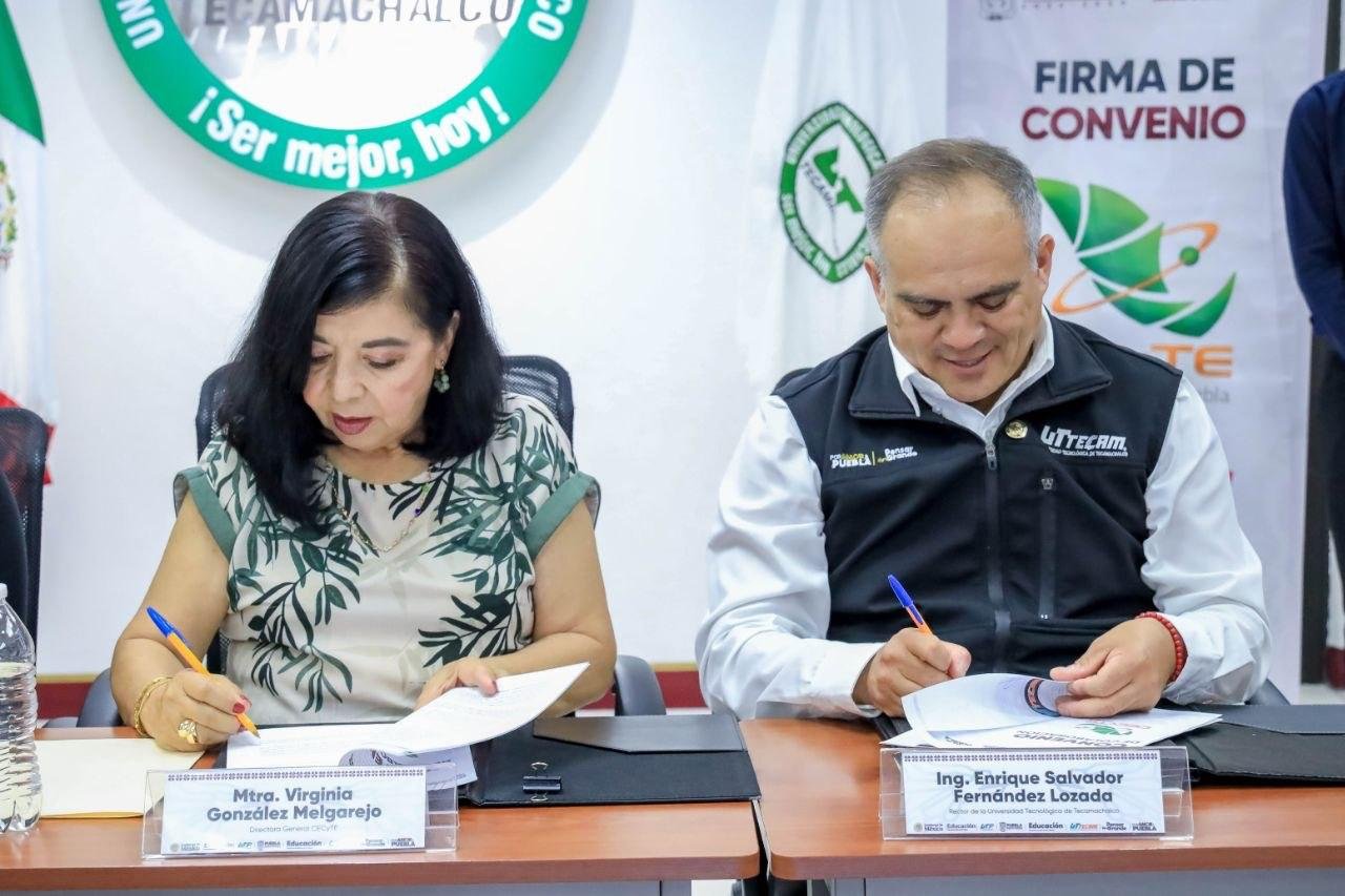 UTTECAM y CECyTE Puebla firman convenio para fortalecer formación práctica de estudiantes