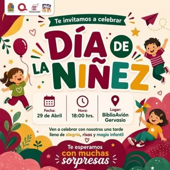 FPMC invita a celebrar el Día de la Niñez en el BiblioAvión Gervasio de Cozumel