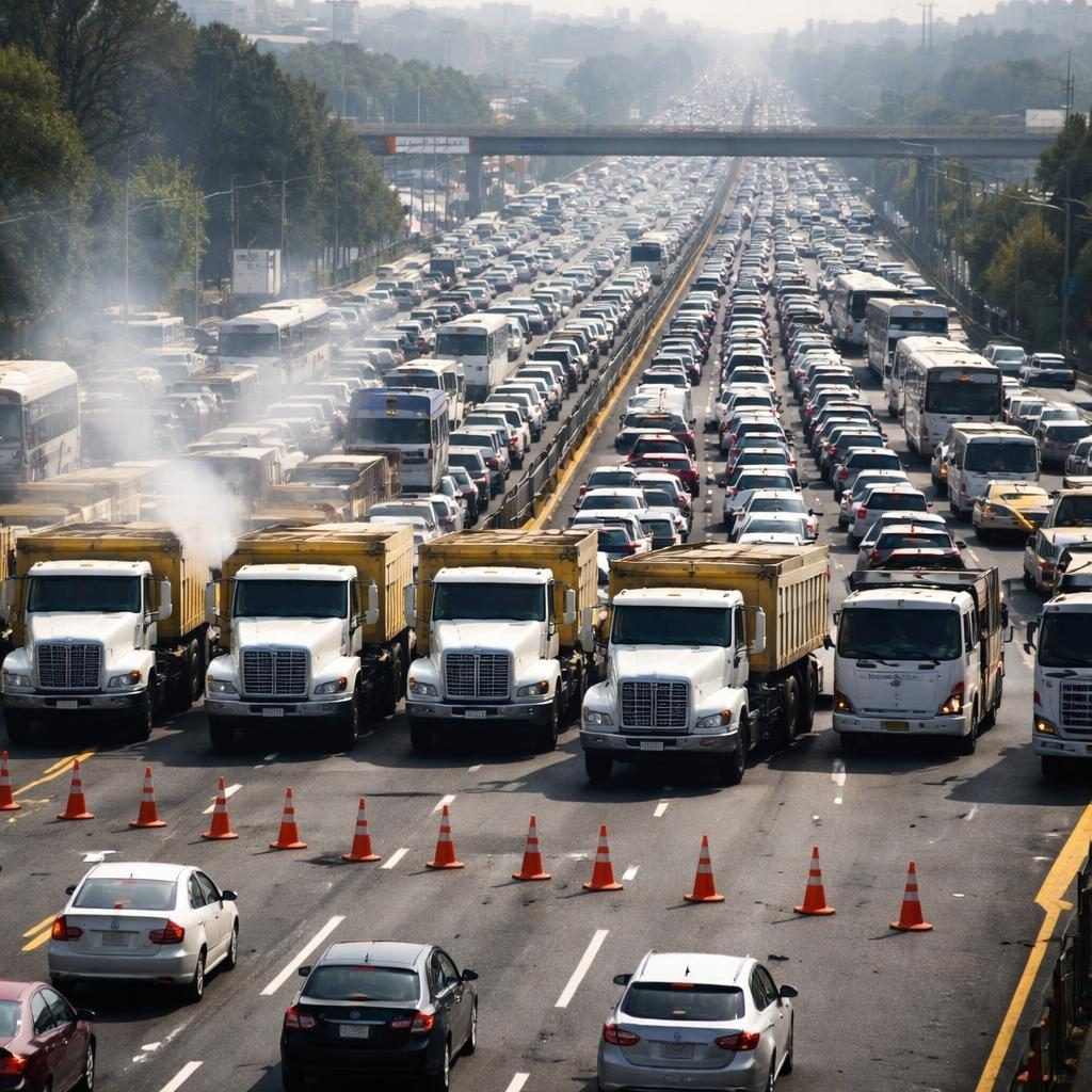 Bloqueo intermitente en la México-Pachuca genera caos vial hacia CDMX