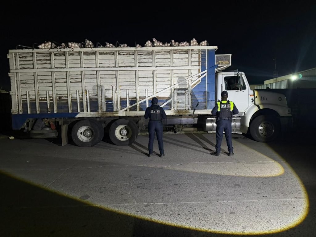 Recuperan en Irapuato camión con 20 toneladas de cebolla robadas; valor asciende a 500 mil pesos