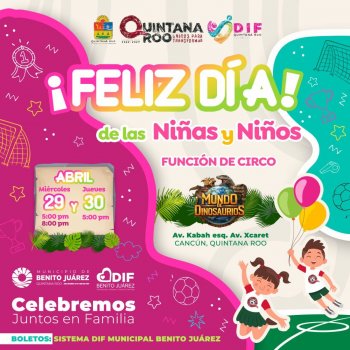 Mara Lezama invita a la niñez de Cancún al espectáculo gratuito e inclusivo 'Mundo de Dinosaurios'
