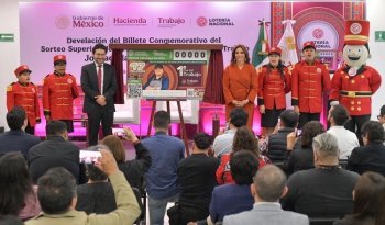 Lotería Nacional y STPS presentan billete conmemorativo del 1 de Mayo que celebra la jornada de 40 horas