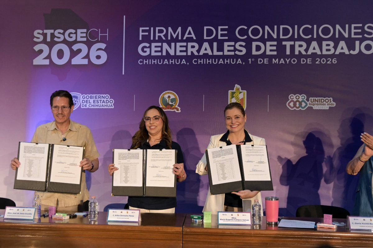 Maru Campos anuncia aumento salarial del 6% para sindicalizados del STSGE por tercer año consecutivo