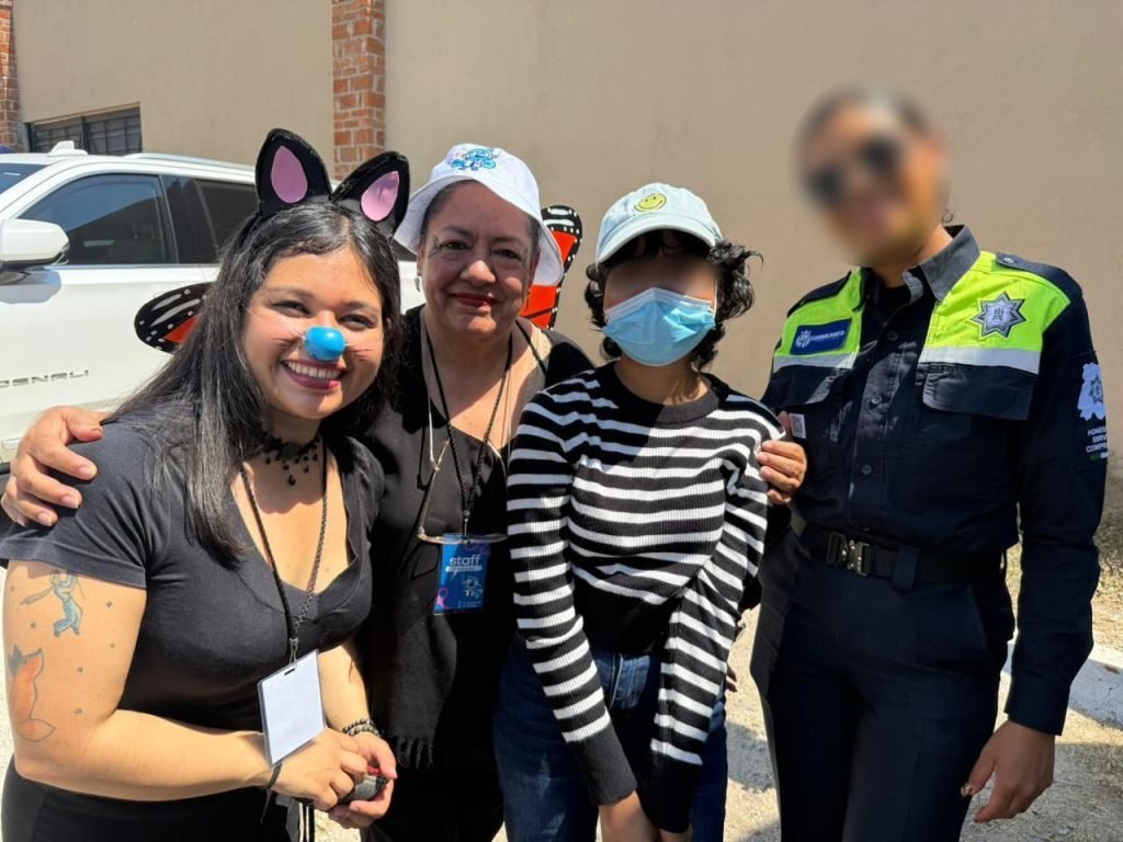 Policías de Guanajuato conviven con niños oncológicos en jornada de proximidad social