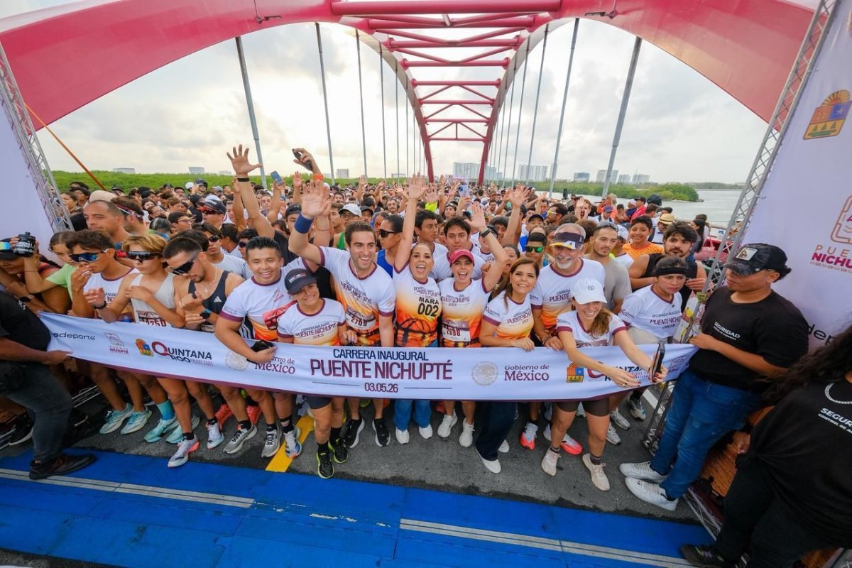 Mara Lezama encabeza primera Carrera Puente Nichupté Cancún con más de 3 mil corredores