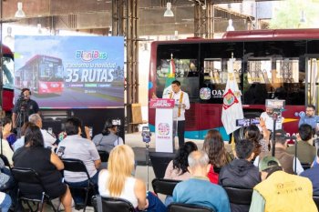 Concluyen 35 rutas del BinniBus en Valles Centrales; fortalecerán sistema con autobuses eléctricos