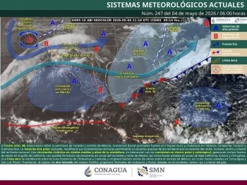 Frente frío 48 mantendrá lluvias y vientos en Oaxaca este lunes