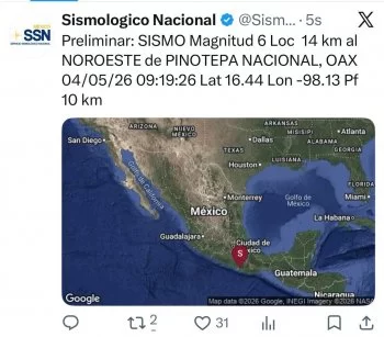 Sismo de 6.0 en Oaxaca no dejó daños en Puebla; reportan percepción leve
