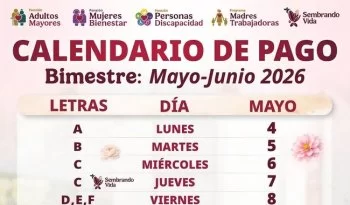 Secretaría de Bienestar inicia pago de pensiones y programas del bimestre mayo-junio