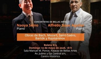 Pianistas Naoya Seino y Alfredo Isaac Aguilar ofrecerán concierto a cuatro manos en Bellas Artes