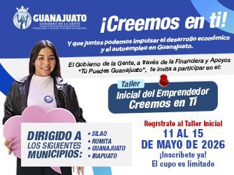 Guanajuato lanza quinta convocatoria de 'Creemos en ti' con apoyos de 7 mil pesos