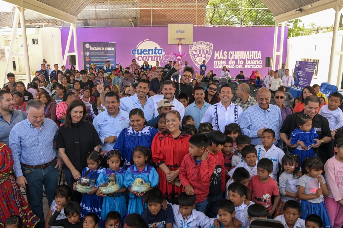 Gobierno de Chihuahua remodela asentamiento indígena El Oasis tras 69 años de abandono