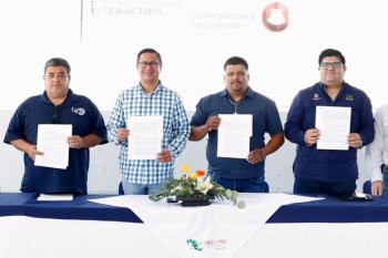 CECyTE BCS firma convenios con cooperativas pesqueras en Bahía Asunción para fortalecer educación y ciencia