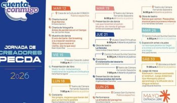 Chihuahua presenta Jornada de Creadores Pecda 2026 con actividades culturales gratuitas