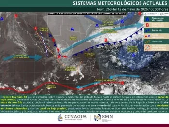 Frente frío 50 traerá lluvias y tormentas a Oaxaca este martes