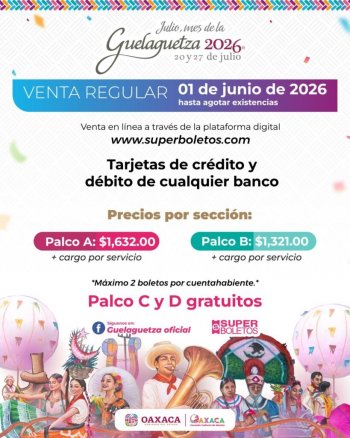 Guelaguetza 2026: Preventa y venta de boletos con candados antirreveta