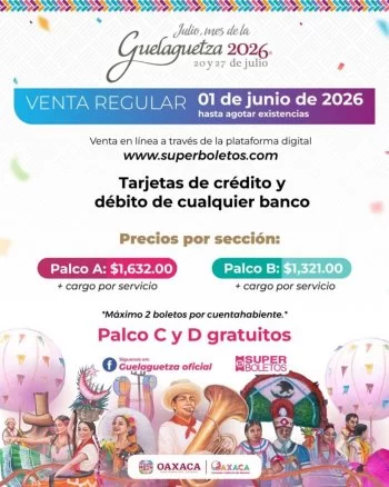 Guelaguetza 2026: Preventa y venta de boletos con candados antirreveta