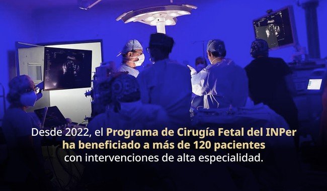 INPer realiza cirugía fetal mínimamente invasiva para corregir defectos congénitos