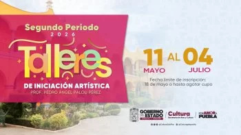 Secretaría de Arte y Cultura de Puebla abre 48 talleres artísticos para todas las edades