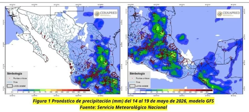 Protección Civil vigila cuatro municipios de Guanajuato por lluvias fuertes del 14 al 19 de mayo
