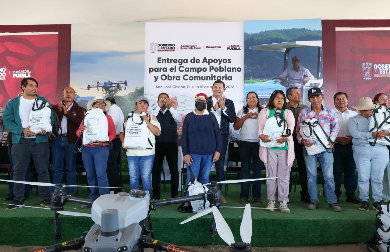 Armenta impulsa transformación en San José Chiapa con obras y apoyos al campo