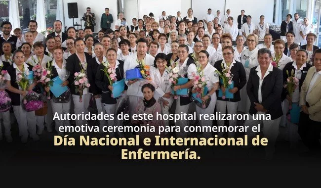 Hospital General de México reconoce labor del personal de enfermería en su día