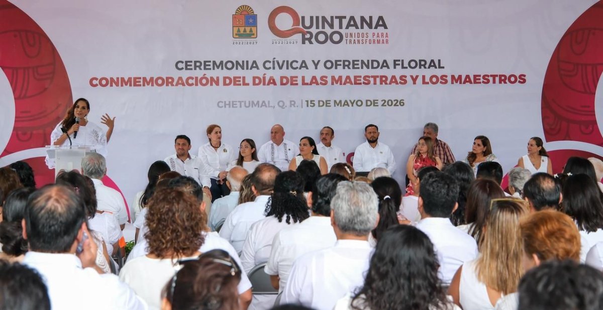Mara Lezama reconoce a maestros como pilar de la transformación en Quintana Roo