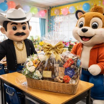 Alumnos sorprenden a maestra de primaria en Los Mochis con regalo de “El Patrón” y botargas