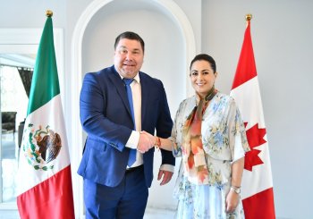 Tere Jiménez acuerda con cónsul de Canadá impulsar proyectos de inversión y cooperación en Aguascalientes