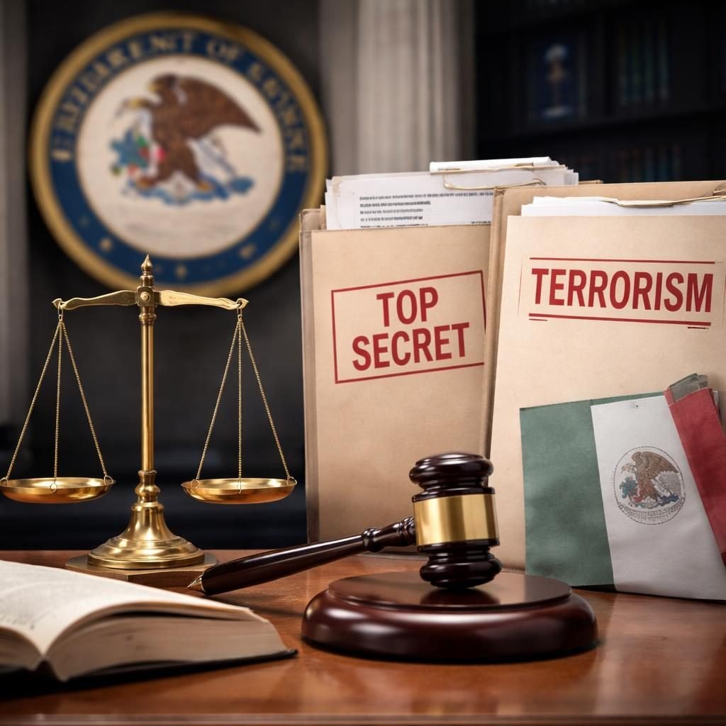 Departamento de Justicia de EU analiza aplicar leyes antiterroristas contra funcionarios mexicanos