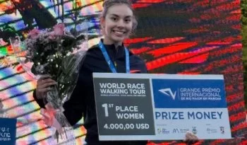 Marchistas mexicanos brillan en Portugal: Alegna González impone récord en medio maratón