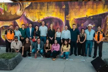 Mural 'Una tierra' de Mark Vazquez-Mackay une a Nuevo León y Canadá rumbo al Mundial 2026