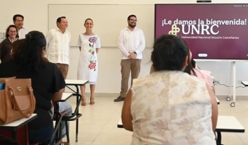 Sheinbaum inaugura planteles en Yucatán; promete 200 mil nuevos espacios en Media Superior