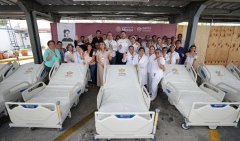 ISSSTE renueva 103 camas en hospital de Mérida; anuncia nuevo tomógrafo y resonancia