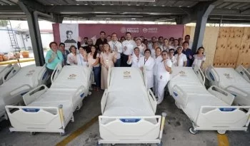 ISSSTE renueva 103 camas en hospital de Mérida; anuncia nuevo tomógrafo y resonancia