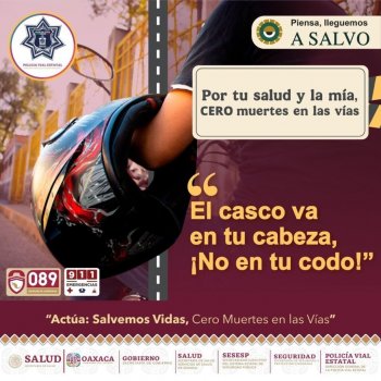 Policía Vial de Oaxaca refuerza estrategia nacional para prevenir accidentes en motocicleta
