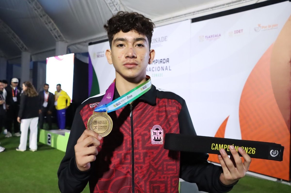 Quintana Roo gana oro en Taekwondo en la Olimpiada Nacional CONADE 2026