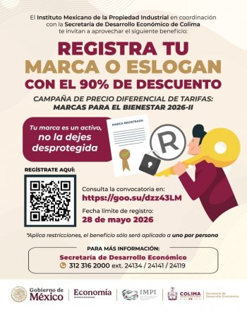 Colima lanza 'Marcas para el Bienestar 2026-II' con descuentos de hasta 90% para emprendedores