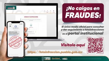 SMT alerta sobre fraudes con falsas multas de fotoinfracciones en Puebla