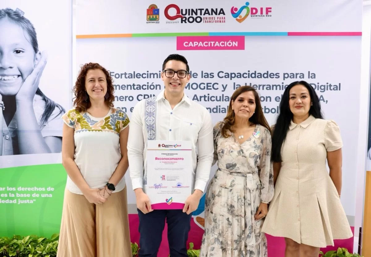 Verónica Lezama fortalece protección infantil en Quintana Roo con apoyo de UNICEF rumbo al Mundial 2026