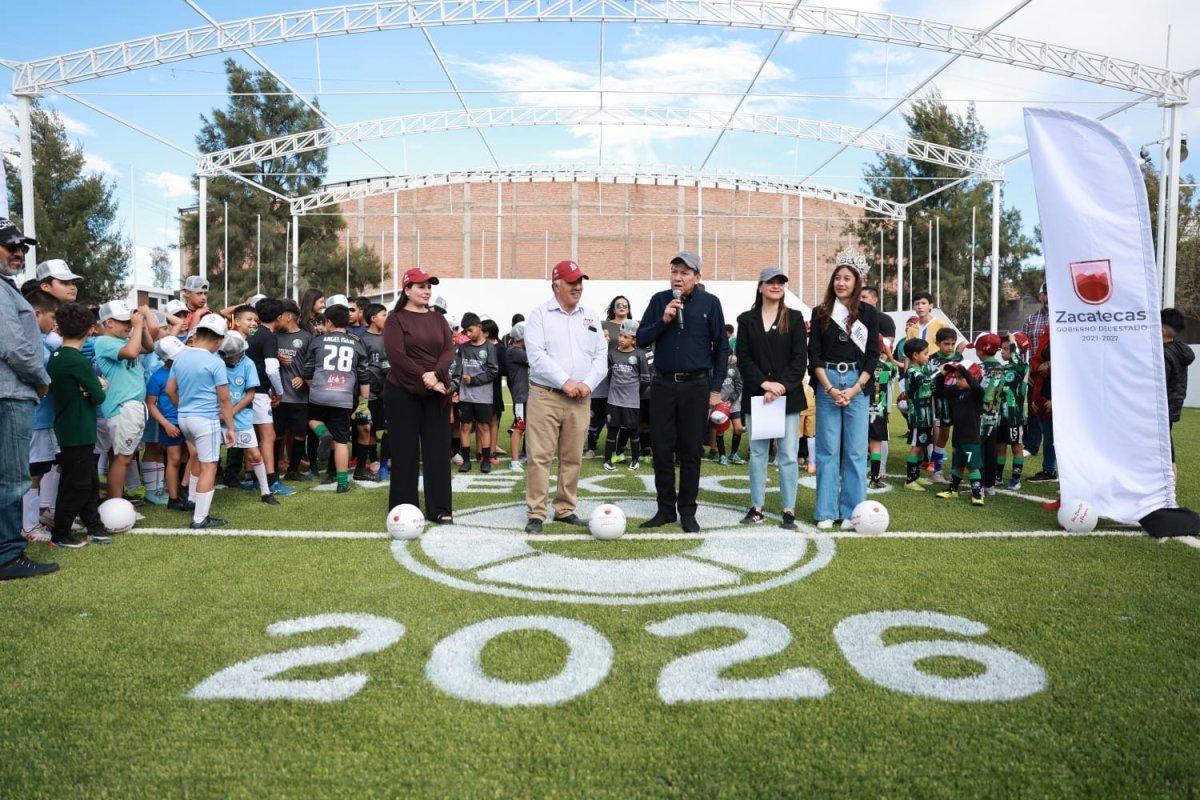 Gobernador David Monreal inaugura cancha rehabilitada y anuncia nuevos proyectos deportivos en Morelos