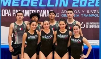 Gimnasia de trampolín mexicana busca boletos a Lima 2027 en Panamericano de Medellín