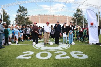 Gobernador David Monreal inaugura cancha rehabilitada y anuncia nuevos proyectos deportivos en Morelos