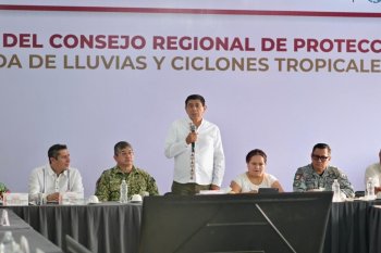 Instalan Consejo Regional de Protección Civil en Oaxaca para temporada de lluvias