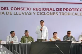 Instalan Consejo Regional de Protección Civil en Oaxaca para temporada de lluvias
