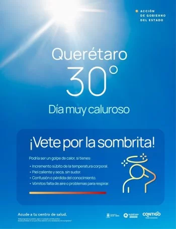 SESA Querétaro exhorta a prevenir golpe de calor tras registrar dos casos y una defunción